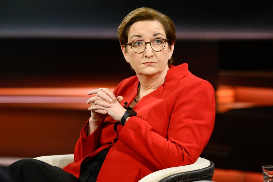 Klara Geywitz geriet in der Diskussion bei "Markus Lanz" gleich mehrfach unter Zugzwang. (Bild: ZDF / Markus Hertrich)