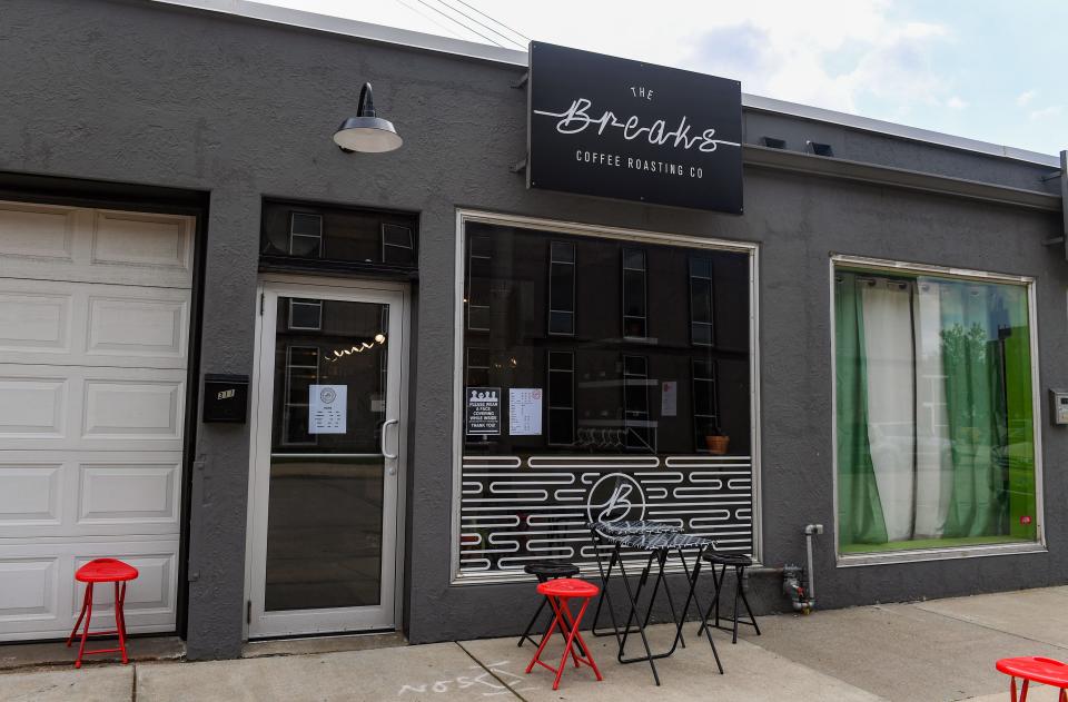 The Breaks coffee shop takes underused parking spots and turns them into outdoor seating.