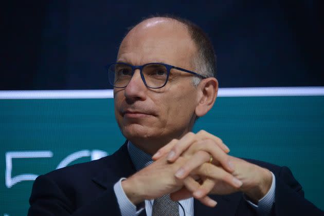 Enrico Letta during the News The 2021 assembly of Confesercenti, on the occasion of the 50th anniversary of its birth on November 16, 2021 at the Salone delle Fontane, EUR in Rome, Italy (Photo by Gloria Imbrogno/LiveMedia/NurPhoto via Getty Images) (Photo: NurPhoto via Getty Images)