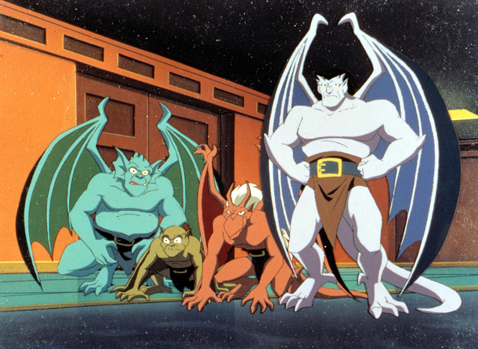 A group of gargoyles sit perched