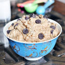 <div class="caption-credit"> Photo by: chocolatecoveredkatie.com</div><p> <b>Recipe for Healthy Indulgence: Cookie Dough Dip</b> </p> <p> Braakhuis said BMX rider, Arielle Martin is a huge foodie and has adapted a fantastic chocolate chip cookie dough dip. The base of this dip is chickpeas and peanut butter - a much healthier variation. She processes 1 can of drained and rinsed chickpeas, 1/8 teaspoon salt, 2 teaspoon vanilla, 1-1/2 tablespoons natural peanut butter, and 2 teaspoons honey in a food processor. She then slowly adds ¼ cup milk until the mixture is creamy and folds in chocolate chips. </p> <p> We found a similar <a rel="nofollow noopener" href="http://chocolatecoveredkatie.com/2011/05/23/want-to-eat-an-entire-bowl-of-cookie-dough/" target="_blank" data-ylk="slk:Cookie Dough Dip;elm:context_link;itc:0" class="link "><b>Cookie Dough Dip</b></a> by healthy dessert blogger, <a rel="nofollow noopener" href="http://chocolatecoveredkatie.com/" target="_blank" data-ylk="slk:Chocolate-Covered Katie;elm:context_link;itc:0" class="link ">Chocolate-Covered Katie</a>, that we think Arielle Martin will also like. </p>