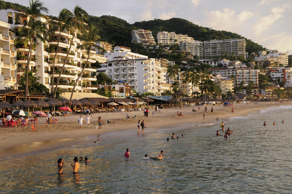 Hotels along Playa Los Muertos Beach in Puerto Vallarta