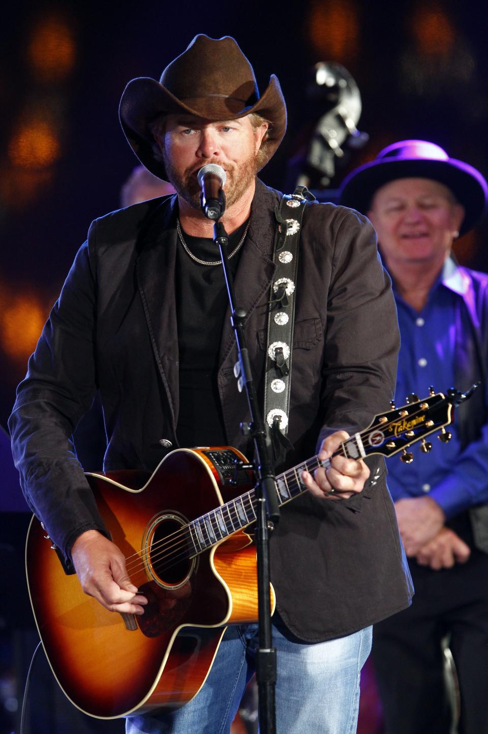 Toby Keith performs at the 60th annual BMI Country Awards on Oct. 30, 2012, in Nashville, Tenn. Photo by Wade Payne/Invision/AP Wade Payne