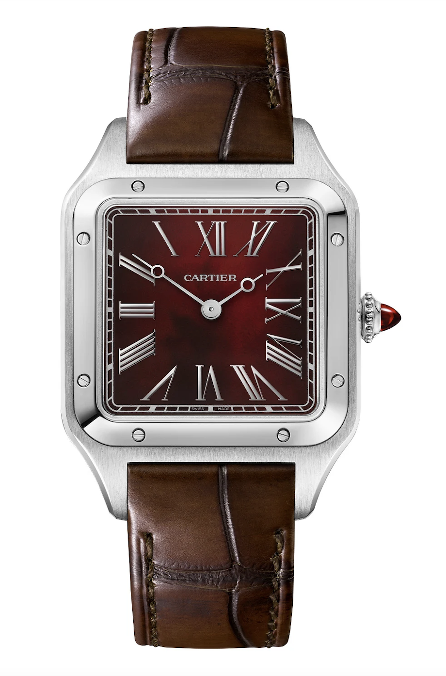 a watch with a leather strap