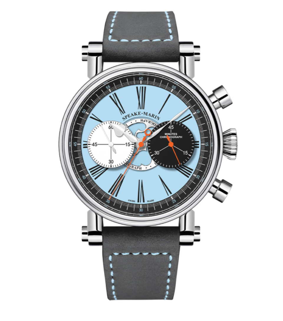 獨立製錶師品牌SPEAKE MARIN推出的London Chronograph Only Watch版本，顏色相當符合今年的主題色。