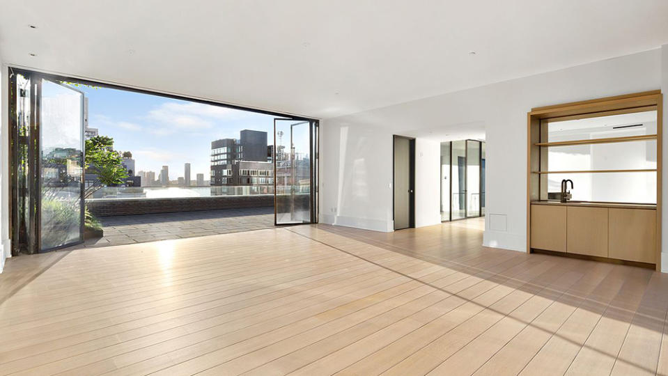 A view of the skyline and neighborhood from the home’s interior. - Credit: StreetEasy