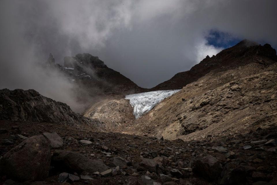 A melting glacier in Kenya