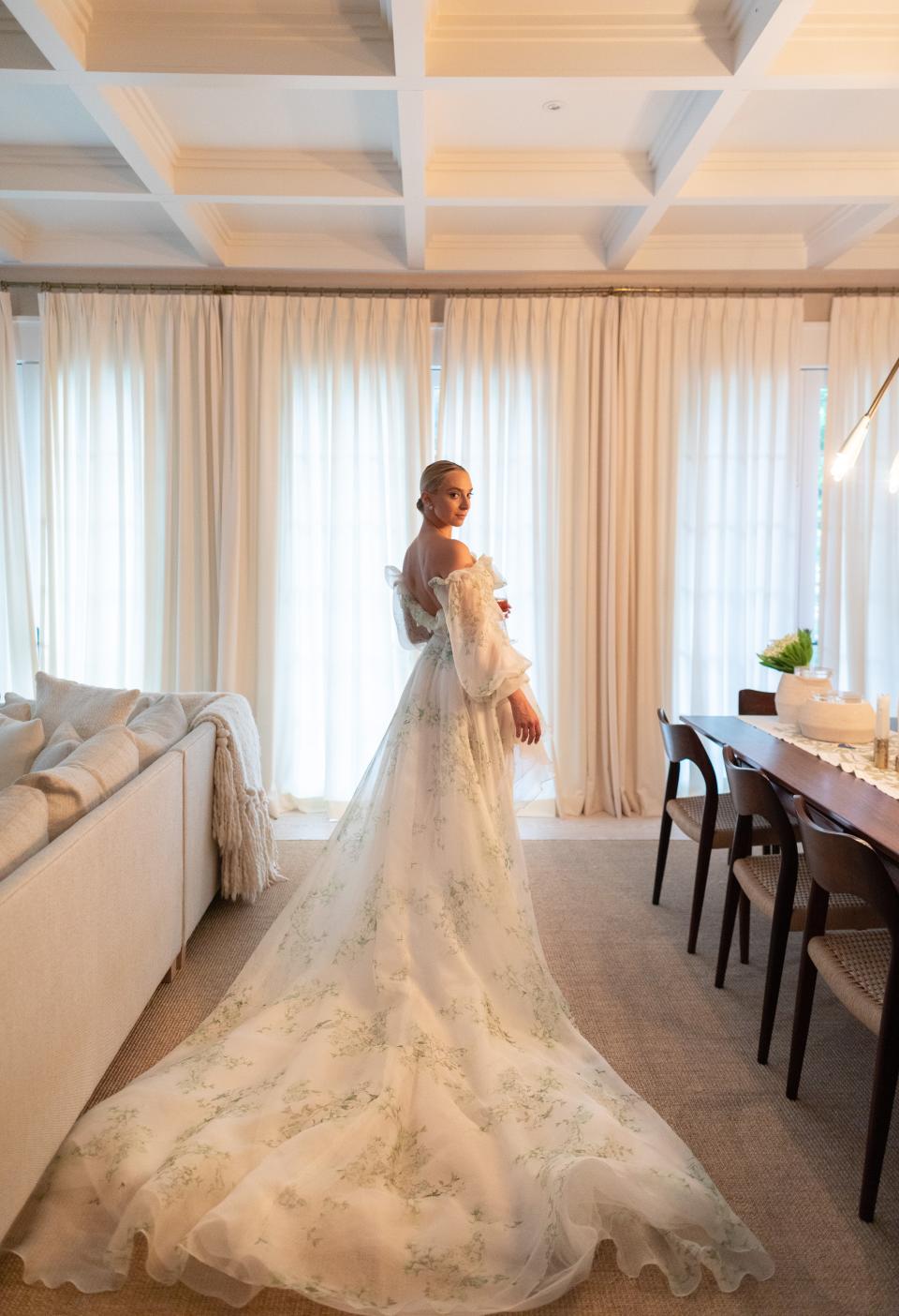 The Bride and Groom Said Their Vows Beneath a Floral Chuppah at This Hamptons Backyard Wedding