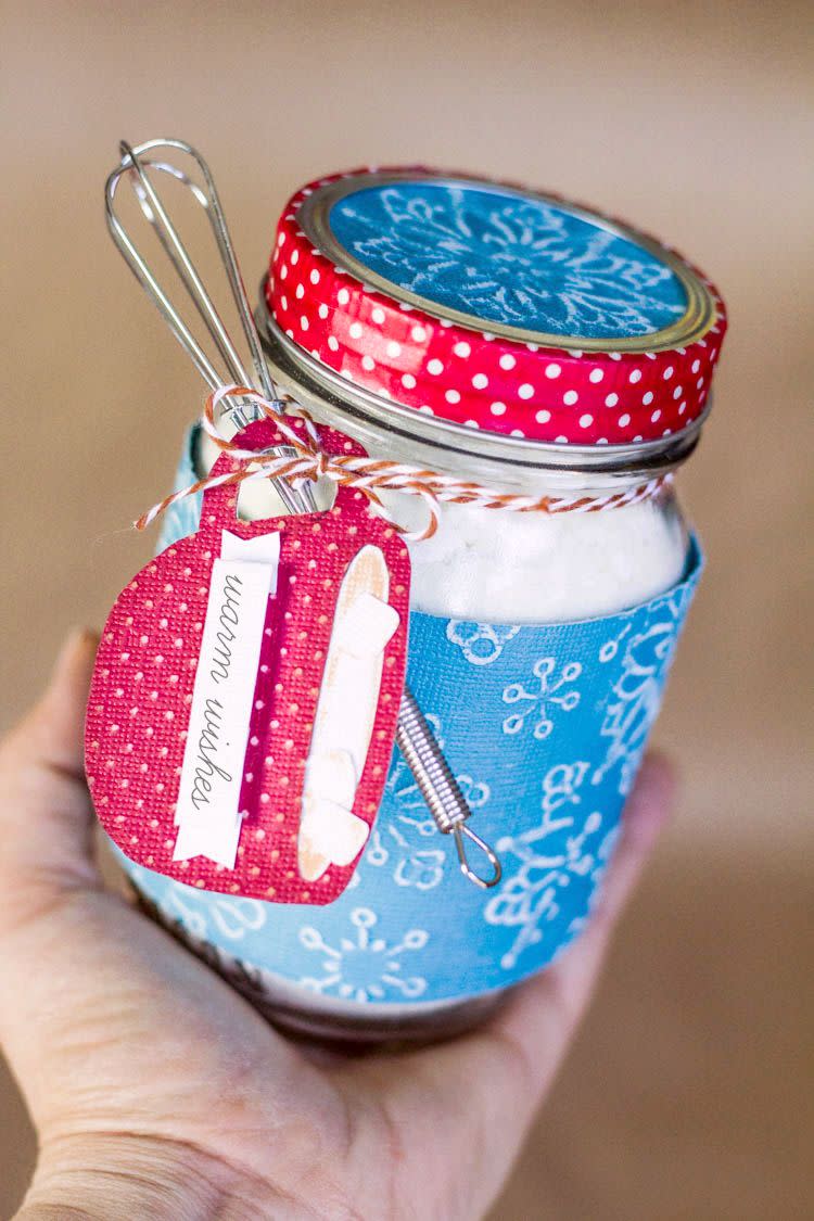 White Hot Chocolate Mason Jar Christmas Gifts