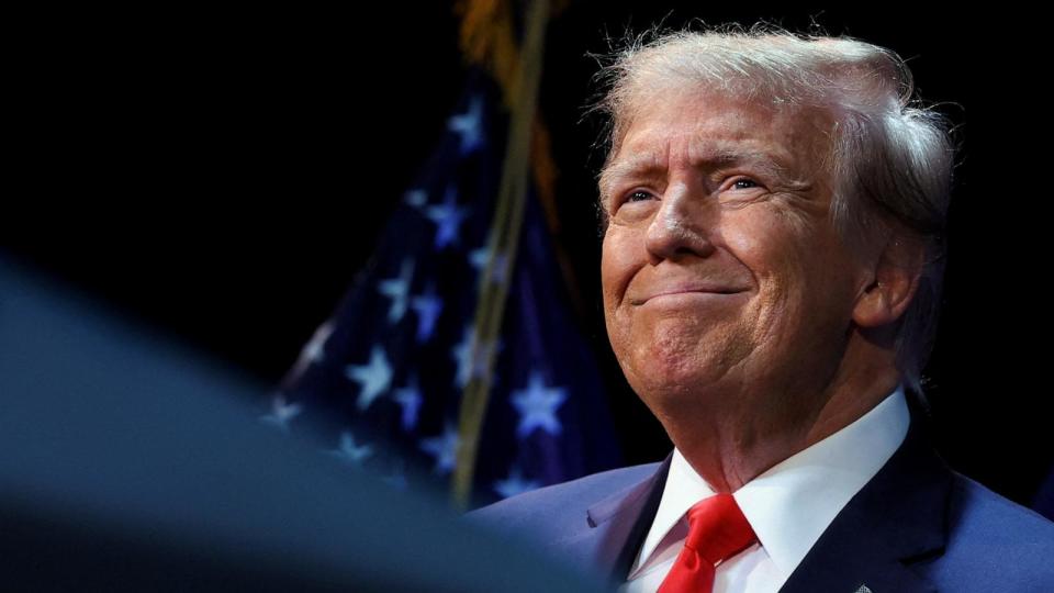 PHOTO: Republican presidential candidate Donald Trump holds a rally in advance of the New Hampshire presidential primary election in Rochester, New Hampshire, January 21, 2024. (Mike Segar/Reuters)