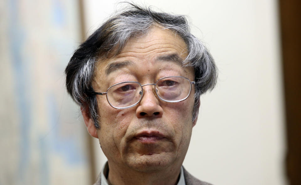 Dorian S. Nakamoto listens during an interview with the Associated Press, Thursday, March 6, 2014 in Los Angeles. Nakamoto, the man that Newsweek claims is the founder of Bitcoin, denies he had anything to do with it and says he had never even heard of the digital currency until his son told him he had been contacted by a reporter three weeks ago. (AP Photo/Nick Ut)