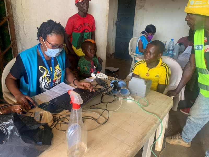 A boy who fled the violent rebellion in Central African Republic (CAR) is being enrolled and identified by an UNHCR officer in the border town of Garoua Boulai