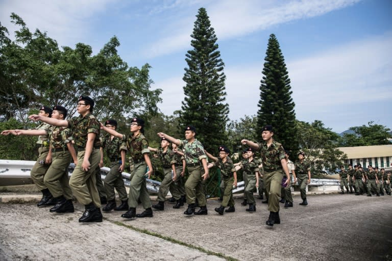 Military-style youth groups are increasingly popular in Hong Kong despite the fact there is no army to join