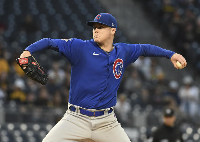 Chicago Cubs' Justin Steele throws during the first inning of a