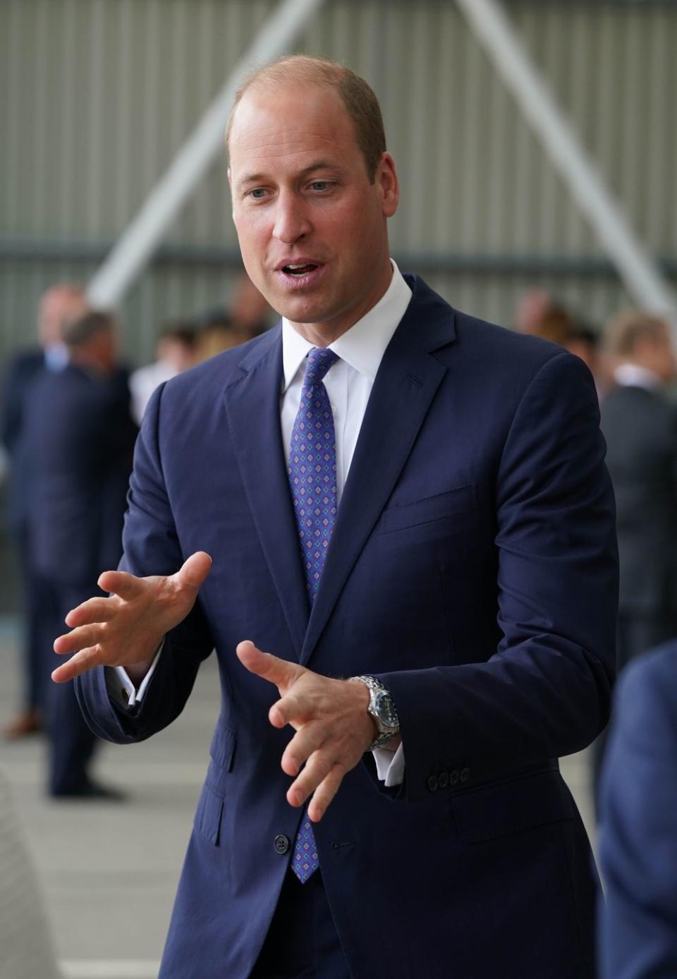 Prince William Honors Warship Construction Workers at the BAE Systems Shipyard in Glasgow