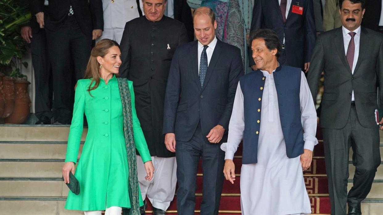 Imran Khan, Premierminister von Pakistan, hat Prinz William und Herzogin Kate empfangen.