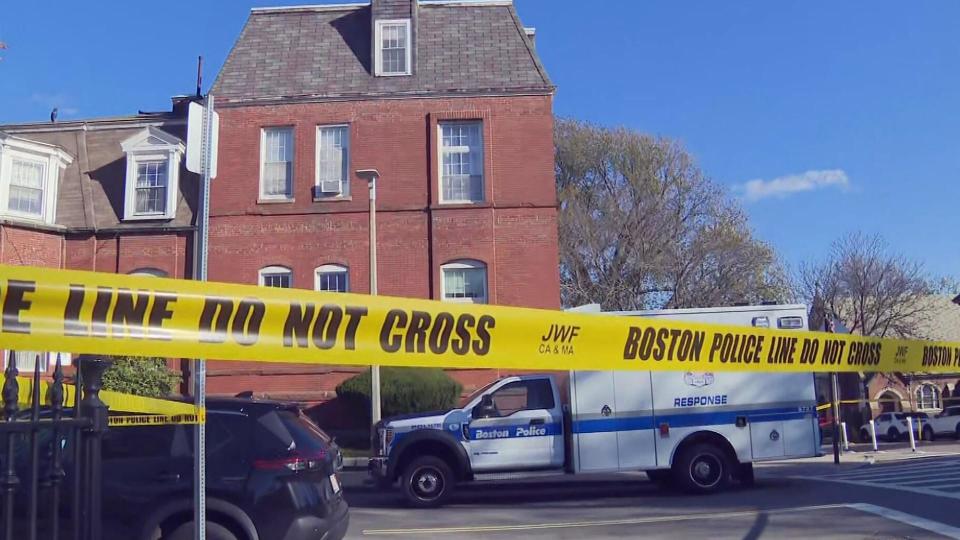 Boston Police investigate after infant remains were found in a South Boston home. / Credit: CBS Boston