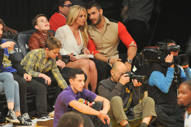 Celebrities At The Los Angeles Lakers Game