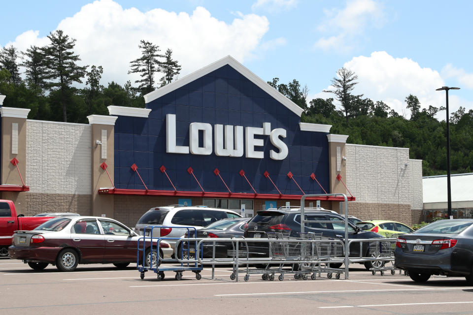 BLOOMSBURG, PENNSYLVANIA, UNITED STATES - 2024/05/19: An exterior view of a Lowe's home improvement store at the Buckhorn Plaza shopping center. (Photo by Paul Weaver/SOPA Images/LightRocket via Getty Images)