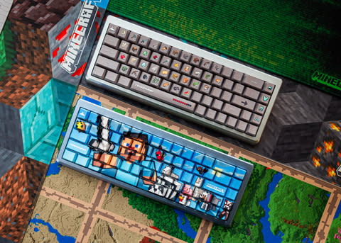 The Higround x Minecraft collection features two Summit 2.0 65 keyboards.  (Photo: Business Wire)