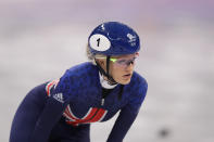 <p>Elise Christie of Great Britain leads during the Ladies 500m Short Track Speed Skating qualifying on day one of the PyeongChang 2018 Winter Olympic Games at Gangneung Ice Arena on February 10, 2018 in Gangneung, South Korea. (Photo by Richard Heathcote/Getty Images) </p>