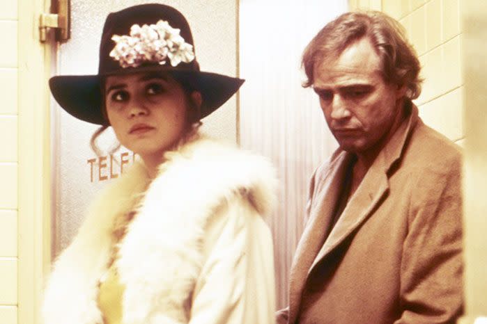 American actor Marlon Brando, as Paul, and French actress Maria Schneider as Jeanne, in 'Last Tango In Paris'. Image: Getty