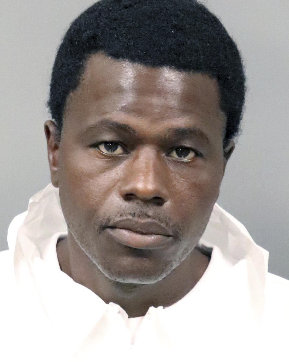 This booking photo provided by the Stockton Police Department shows Wesley Brownlee, from Stockton, Calif., who was arrested Saturday, Oct. 15, 2022, in connection to a series of shootings. Brownlee, suspected of killing six men and wounding a woman in Northern California was arrested before dawn Saturday as he was apparently searching for another victim, police said. (Stockton Police Department via AP)