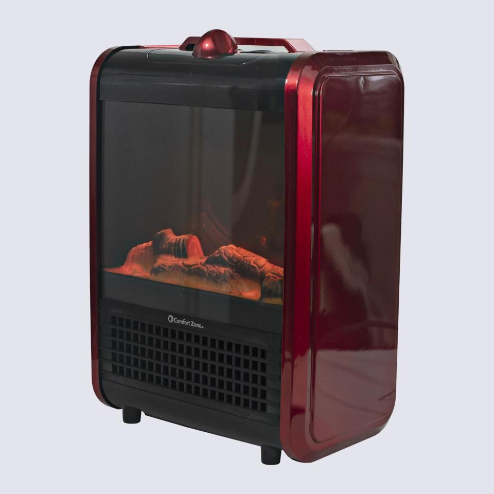 Comfort Zone Portable Electric Fireplace Heater