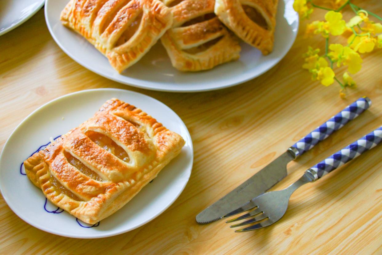 Homemade apple pie baked at home