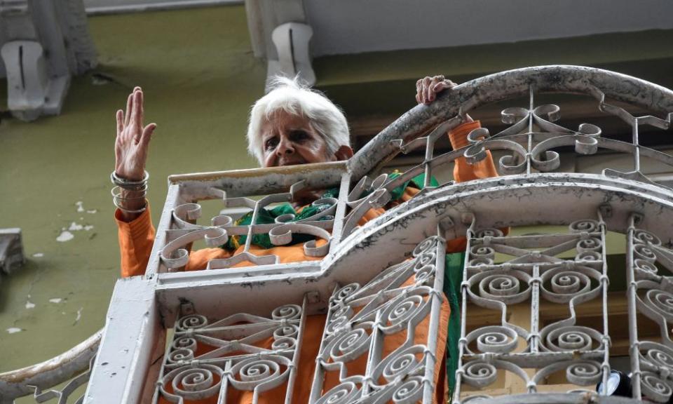 Reena on balcony