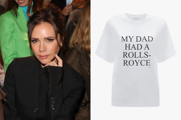 victoria-beckham-rolls-royce-shirt - Credit: David M. Benett/Dave Benett/Getty Images; Victoria Beckham