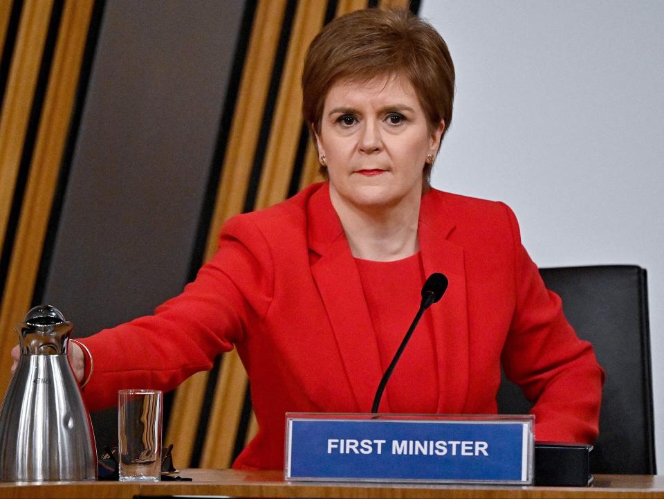 Nicola Sturgeon giving evidence at Holyrood inquiryPOOL/AFP via Getty Images