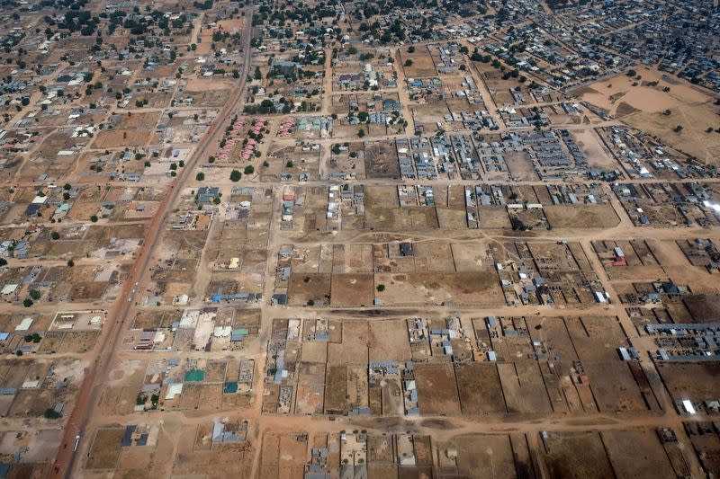 FILE PHOTO: An aerial view of Maiduguri