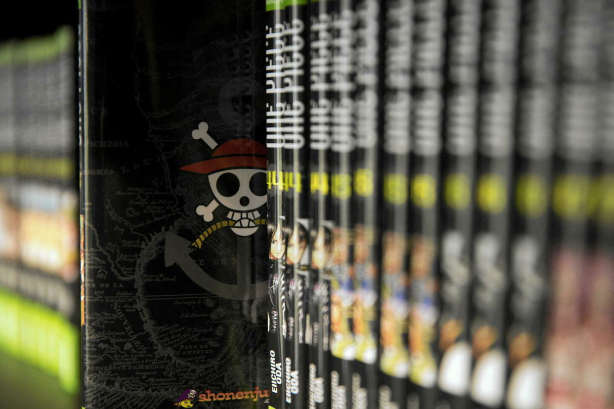 Mangas de la saga « One Piece » au Salon du livre de Paris, au Parc des expositions le 18 mars 2019.   - Credit:JOEL SAGET / AFP