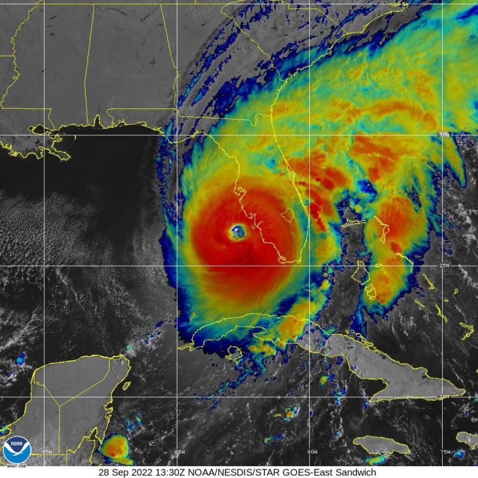 Hurricane Ian at 10 a.m. Sept. 28, 2022.