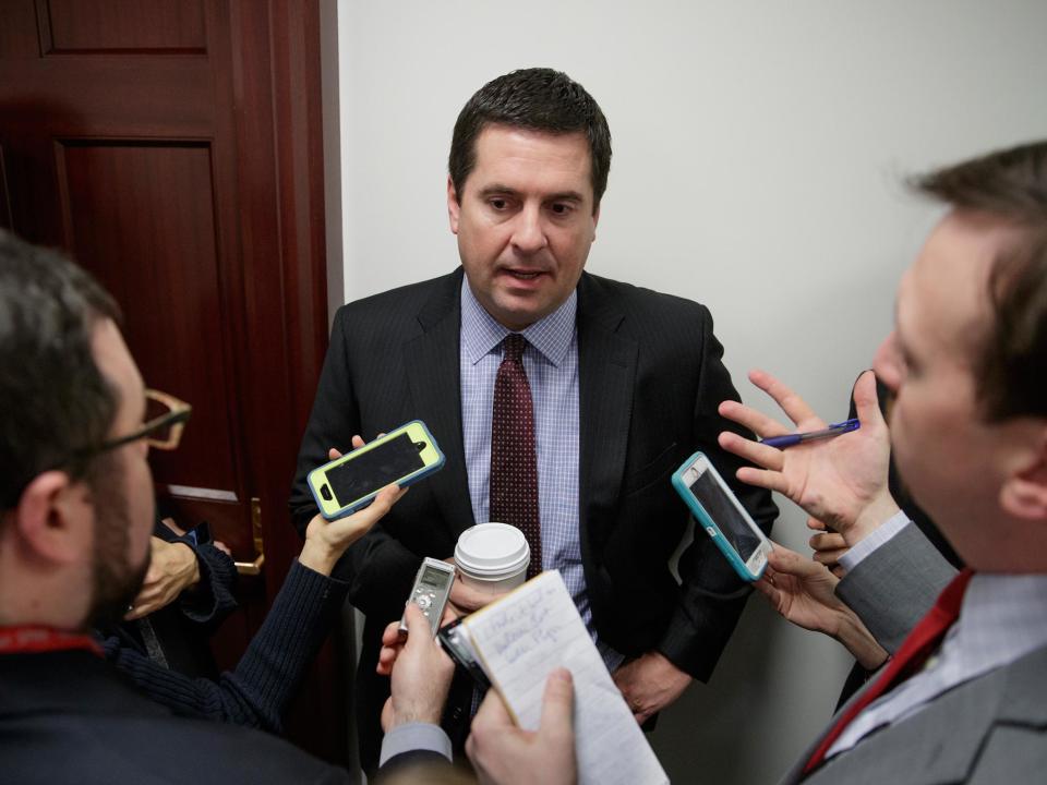 Devin Nunes said an investigation into Donald Trump would be a 'witch hunt against innocent Americans': AP
