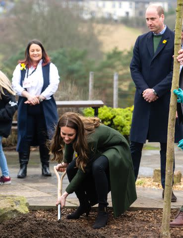 Samir Hussein/WireImage Kate Middleton and Prince William plant a tree in Wales on March 1