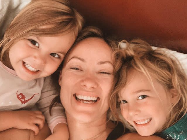 Olivia Wilde/Instagram Olivia Wilde with her children Daisy and Otis