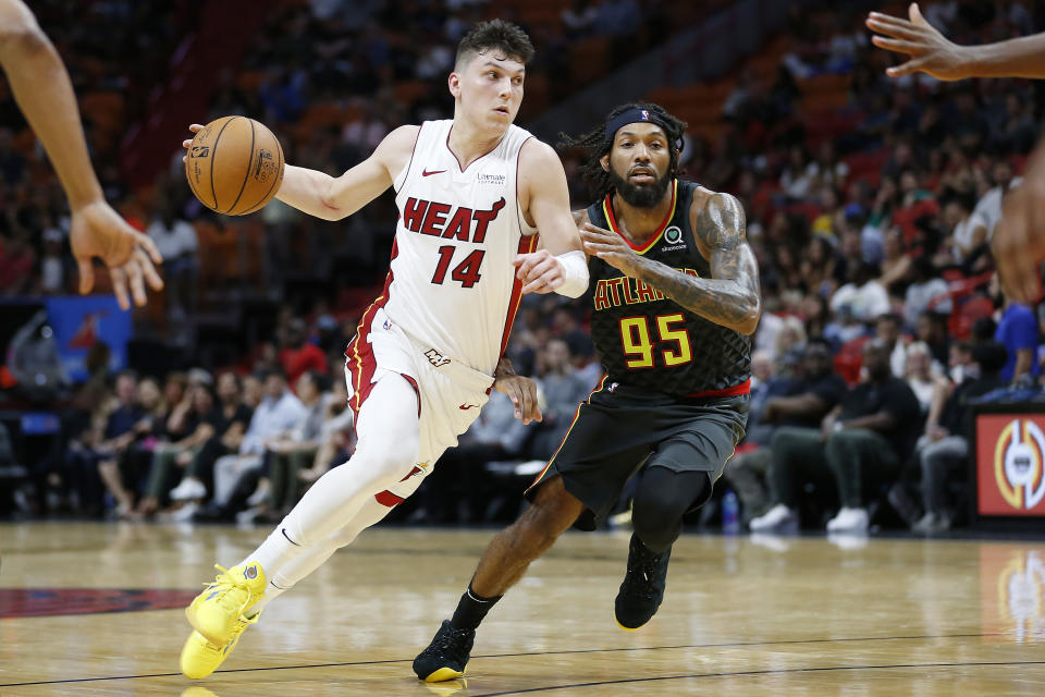 Yeah, it's just the preseason. But Tyler Herro's shot and scoring ability look ready-made for NBA success. (Getty)