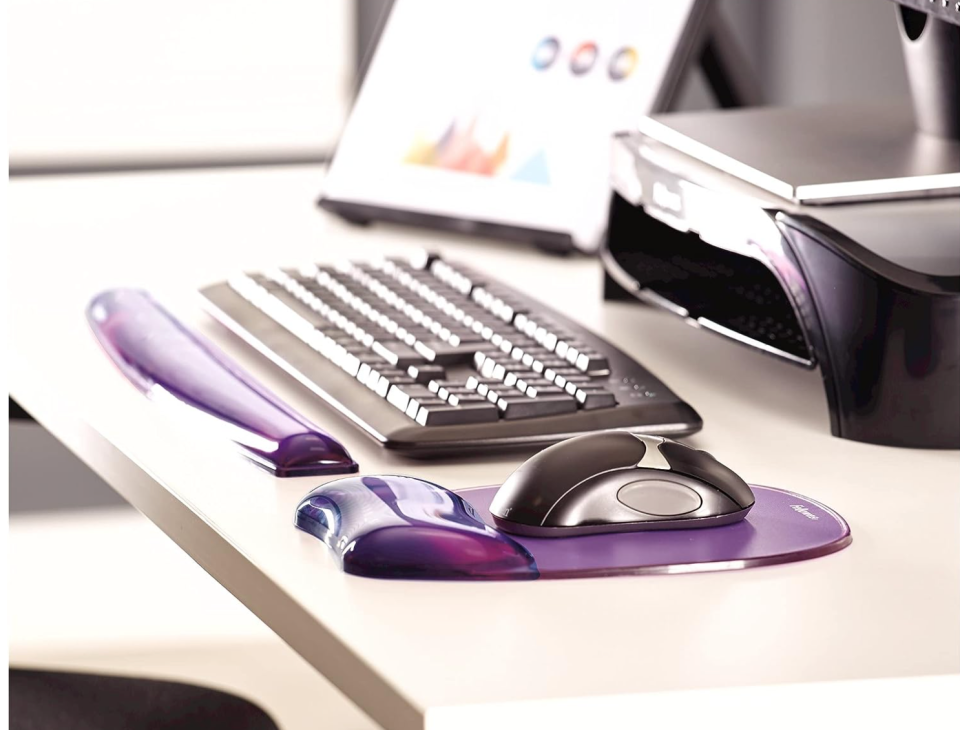  Gel Crystal Transparent Mousepad and Wrist Rest - Purple