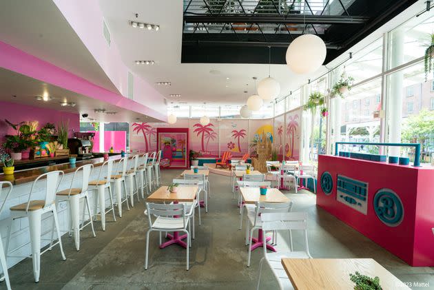 The restaurant takes inspiration from Malibu Barbie.