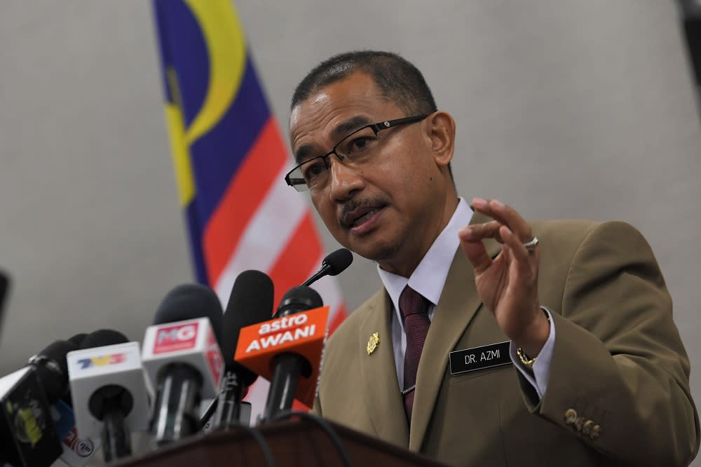 Deputy Health Minister Datuk Dr Noor Azmi Ghazali speaks during a press conference at the Parliament building in Kuala Lumpur July 22, 2020. — Bernama pic