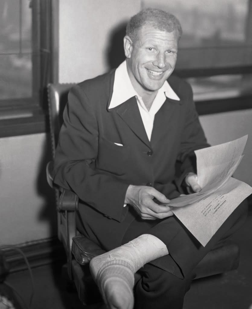Cleveland Indians-owner Bill Veeck signed Doby into the integrated major leagues. Bettmann Archive