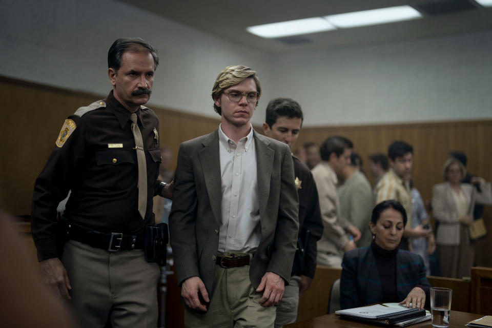 Evan Peters as Jeffrey Dahmer in “Dahmer. Monster: The Jeffrey Dahmer Story.” - Credit: SER BAFFO/NETFLIX