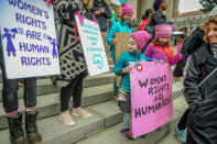 <p>Thousands of demonstrators gather in the Nation’s Capital for the Women’s March on Washington to protest the policies of President Donald Trump. January 21, 2017. (Photo: Mary F. Calvert for Yahoo News) </p>