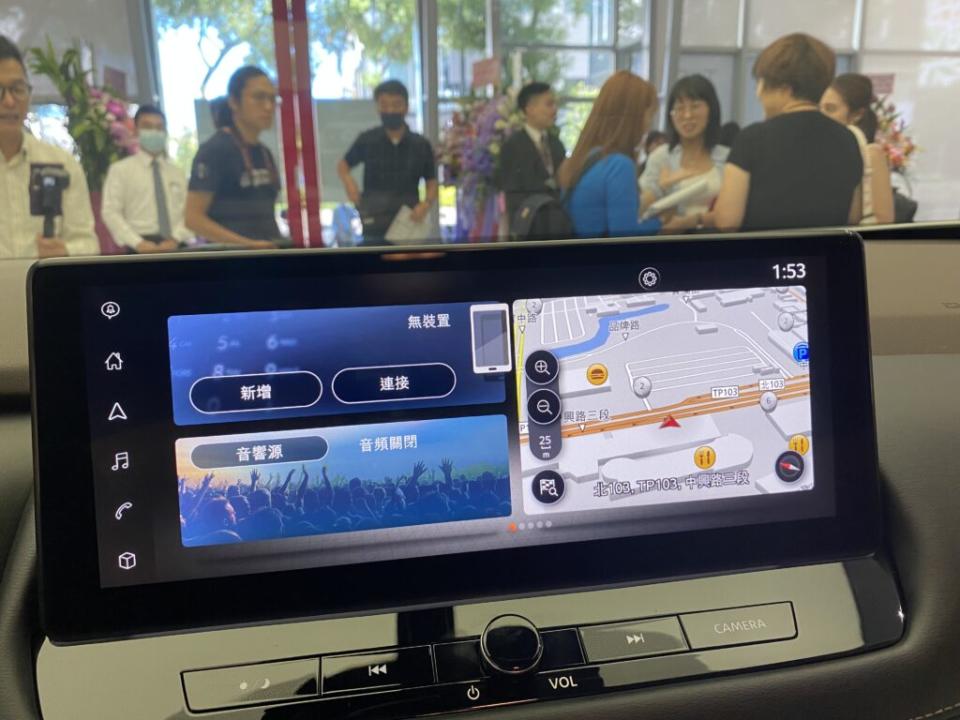 Nissan X-Trail配備12.3吋中控螢幕，無論是畫質及操作均有上乘表現。(攝影：張季廷)