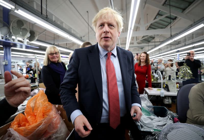 Britain's Prime Minister Boris Johnson's general election campaign