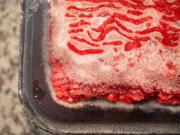 Don't even think about letting that frozen ground beef thaw on the countertop.