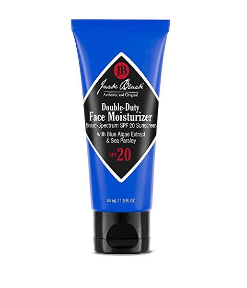 If your man&rsquo;s medicine cabinet doesn&rsquo;t have a Jack Black product (No, not that Jack Black&hellip;), you need to change that for him. This company prides itself on using only natural ingredients. <strong><a href="https://www.amazon.com/Jack-Black-Double-Duty-Face-Moisturizer/dp/B0012FE076/?th=1" target="_blank" rel="noopener noreferrer">The Double-Duty Face Moisturizer</a></strong> contains blue algae extract and sea parsley for a true smooth feeling and offers UVA/UVB protection too!