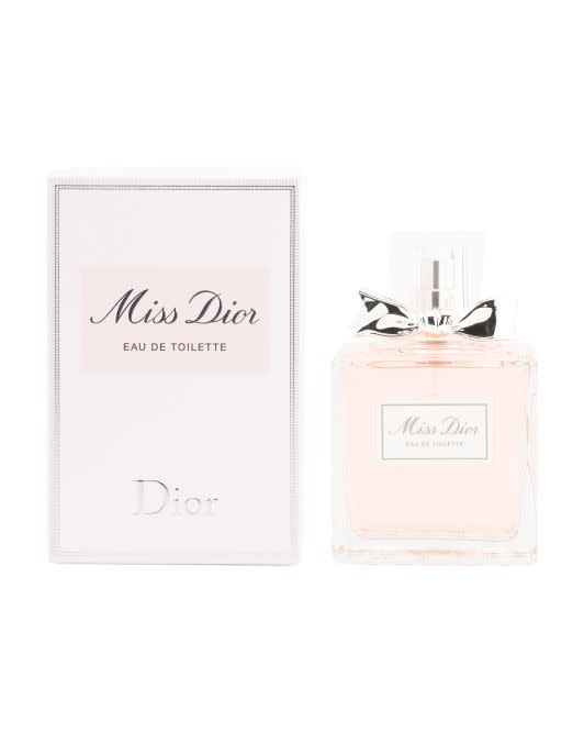 <p><a href="https://tjmaxx.tjx.com/store/jump/product/beauty-accessories-beauty-perfume/Made-In-France-3.4oz-Miss-Dior-Eau-De-Toilette/1000832532" rel="nofollow noopener" target="_blank" data-ylk="slk:Shop Now;elm:context_link;itc:0;sec:content-canvas" class="link ">Shop Now</a></p><p>Miss Dior Eau de Toilette</p><p>tjmaxx.tjx.com</p><p>$120.00</p>